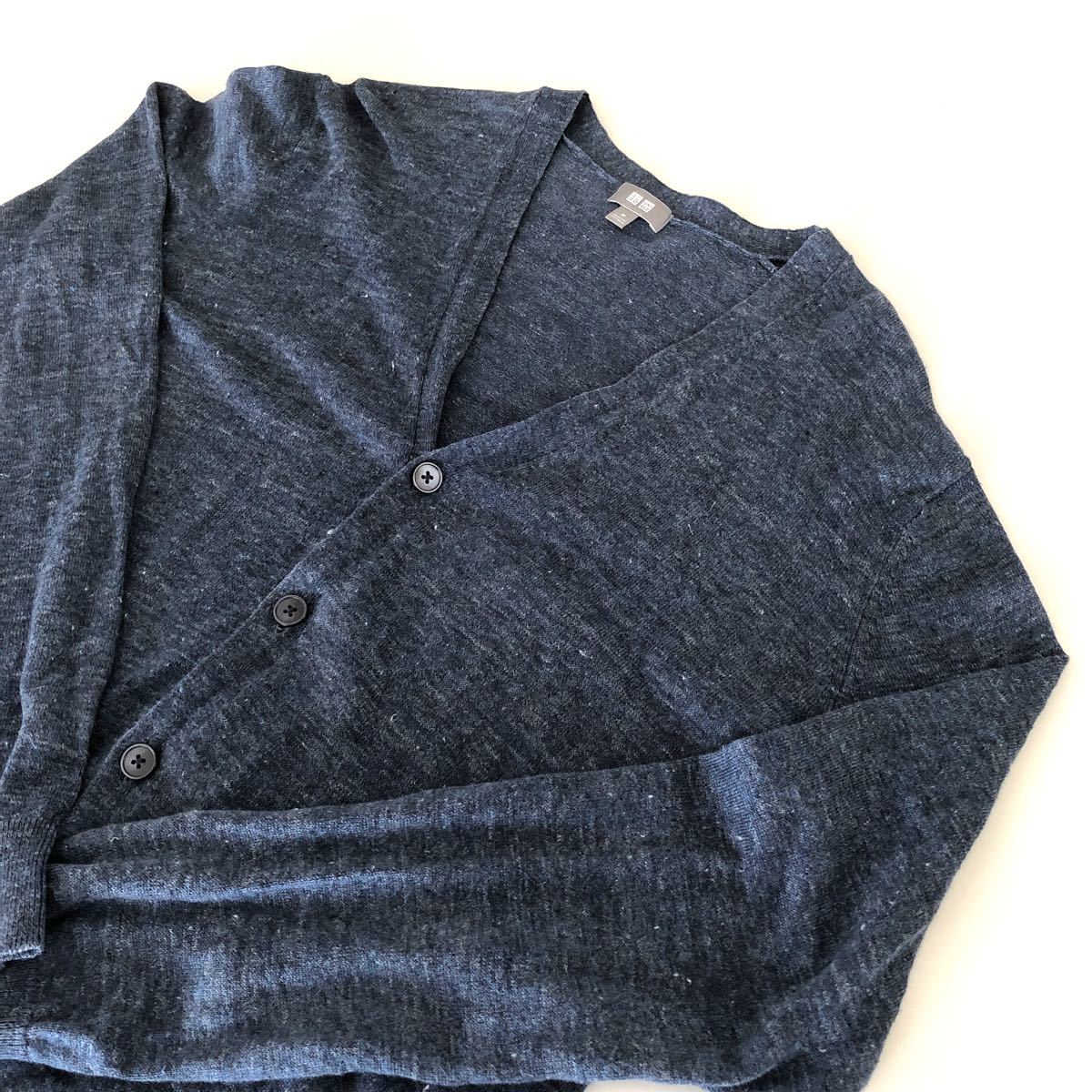 Paypayフリマ Uniqlo ユニクロ 麻 カーディガン メンズ M Used 藍色 薄手 Paypayフリマ Uniqlo ユニクロ 麻 カーディガン メンズ M Used 藍色 薄手