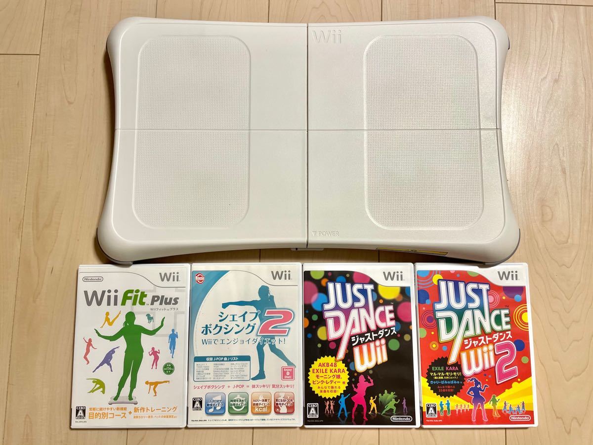 ★更に値下げ★Wii Fit Plus バランスボード付き ダイエット系ソフトセット！ バランスWiiボード Wiiフィットプラス