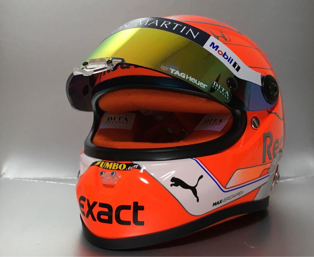 マックス・フェルスタッペン　 レプリカヘルメット　 1/2 スパ・フランコルシャン2019 F1 レッドブル ホンダ
