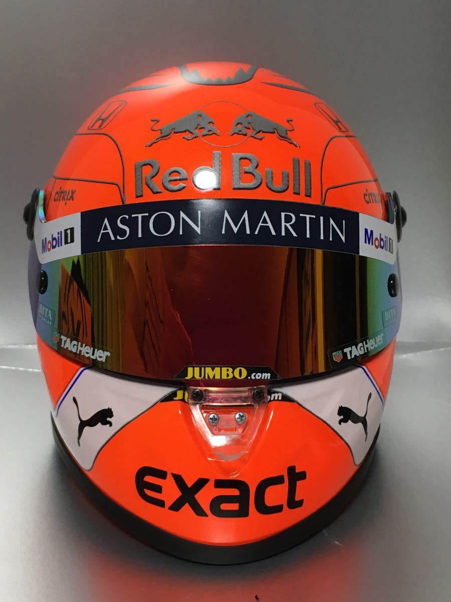 マックス・フェルスタッペン　 レプリカヘルメット　 1/2 スパ・フランコルシャン2019 F1 レッドブル ホンダ