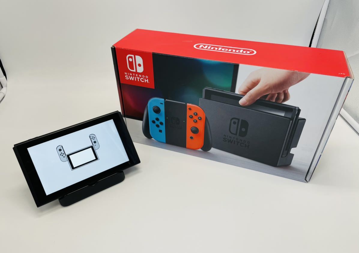 ★1円~★ 【極美品動作良好品】任天堂 Nintendo Switch 本体 (ニンテンドースイッチ) 旧型 HAC-001 2017年製 外箱付き