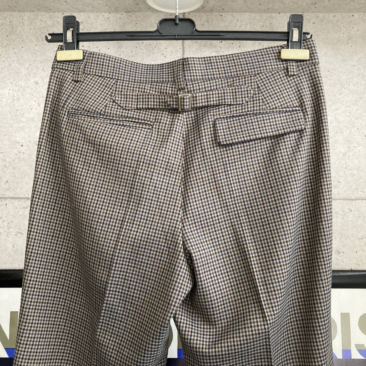 【新品同様】PAUL&JOE ポールアンドジョー ポール＆ジョー メンズ ブラウン系千鳥パンツ ボトムス サイズS 確実本物 正規品_画像2