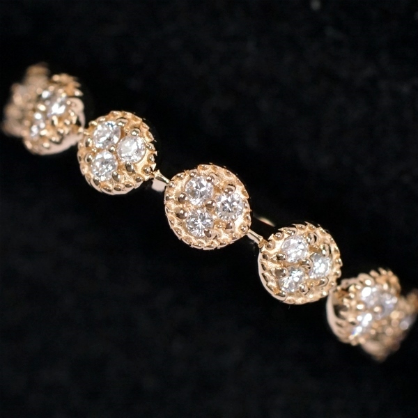 ダイヤモンド 0.13ct K18PG ピンクゴールド ピンキーリング www