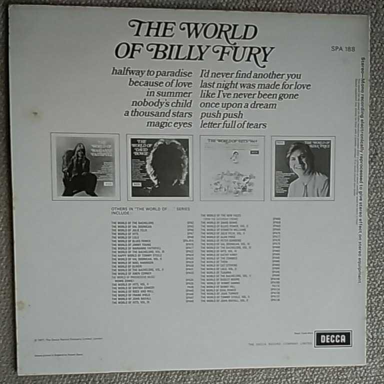 BILLY FURY/ THE WORLD OF_画像2