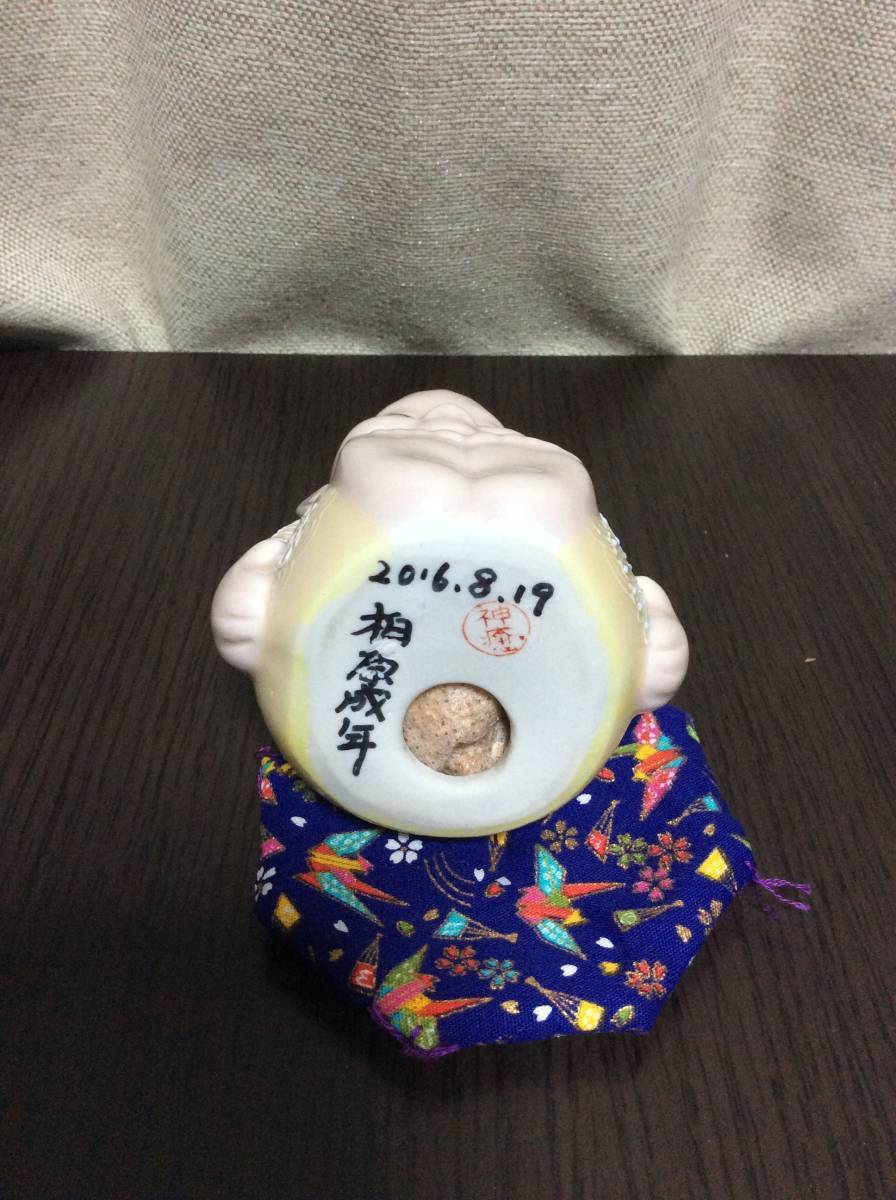 九谷焼ビリケン高さ12cm 幸運幸福縁起置物陶器人形フィギュア| JChere