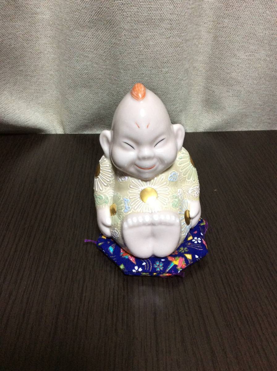 九谷焼ビリケン高さ12cm 幸運幸福縁起置物陶器人形フィギュア| JChere