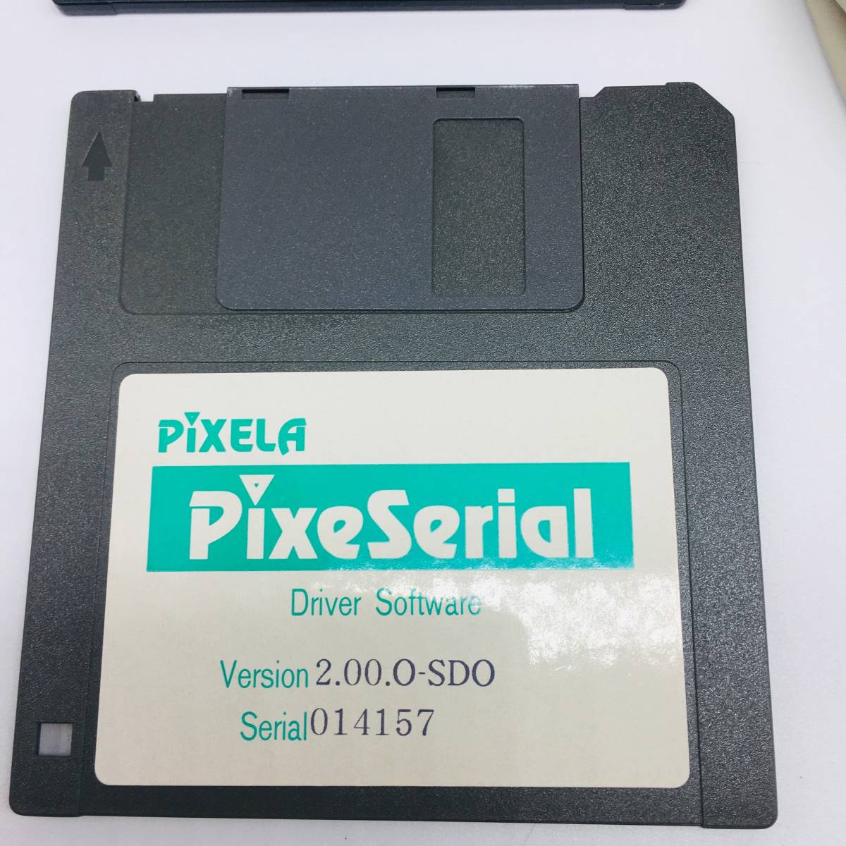 (TANE) PiXELA ピクセラ PixeSerial OLD Mac用シリアル変換ケーブル レアパーツ オールドマック業務用個人用 ドライバフロッピー2枚 検品済_画像2