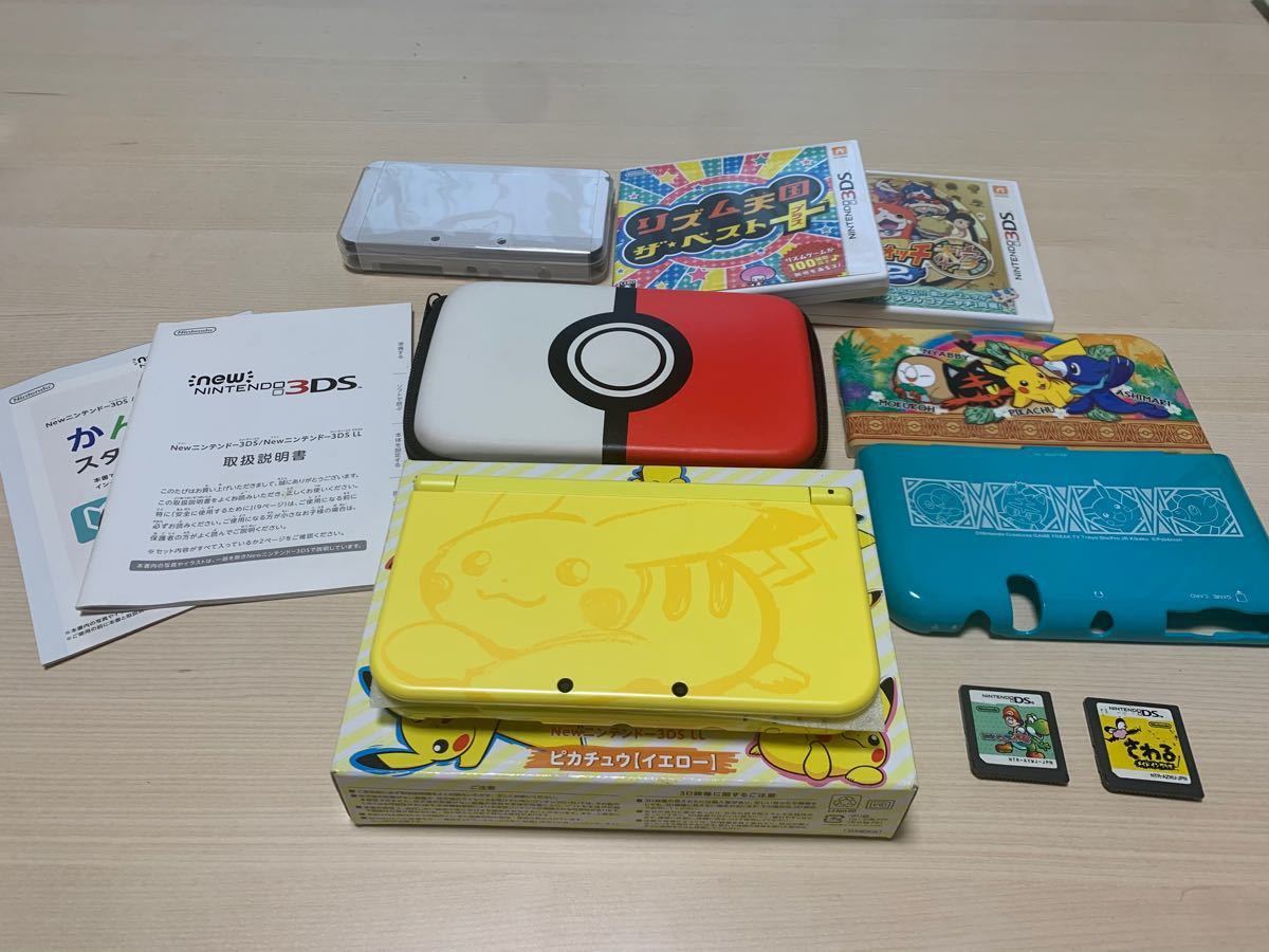 任天堂 Nintendo New3DSLL Newニンテンドー3DS LL ピカチュウ 他ソフト