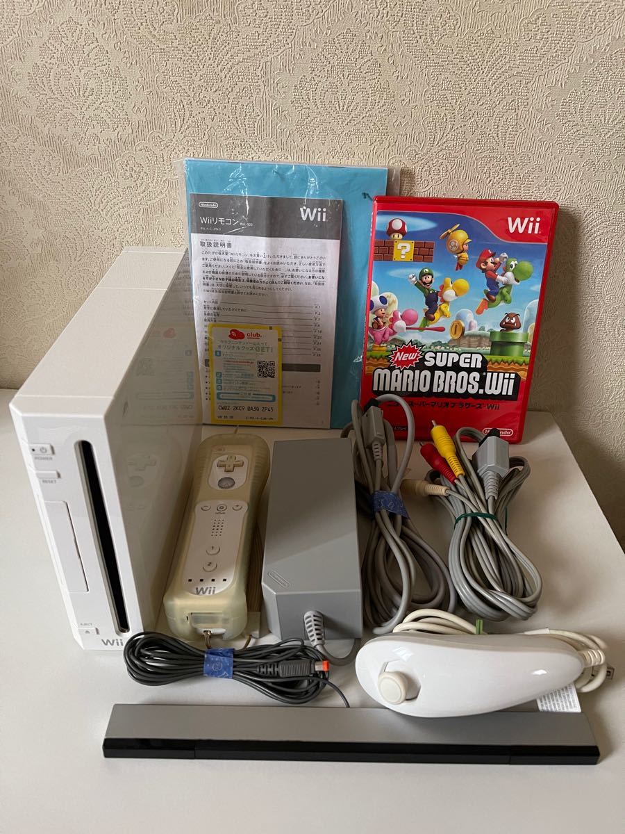 任天堂Wii本体とソフト スーパーマリオブラザーズ Wii