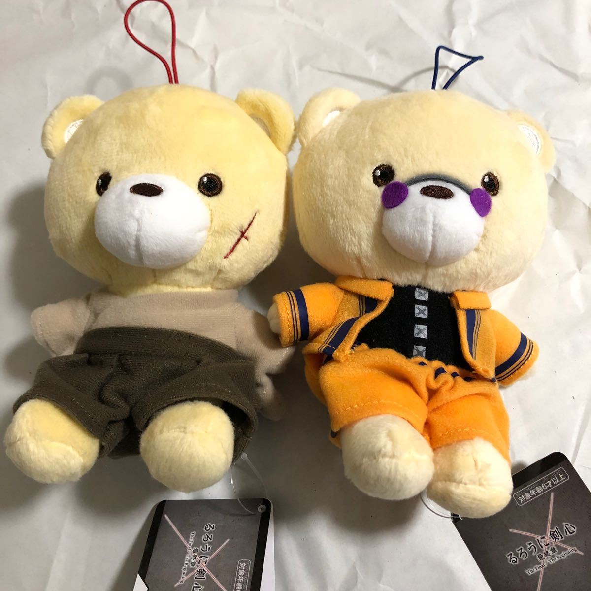 るろうに剣心 最終章 衣装くま ぬいぐるみ マスコット 緋村剣心&雪代縁