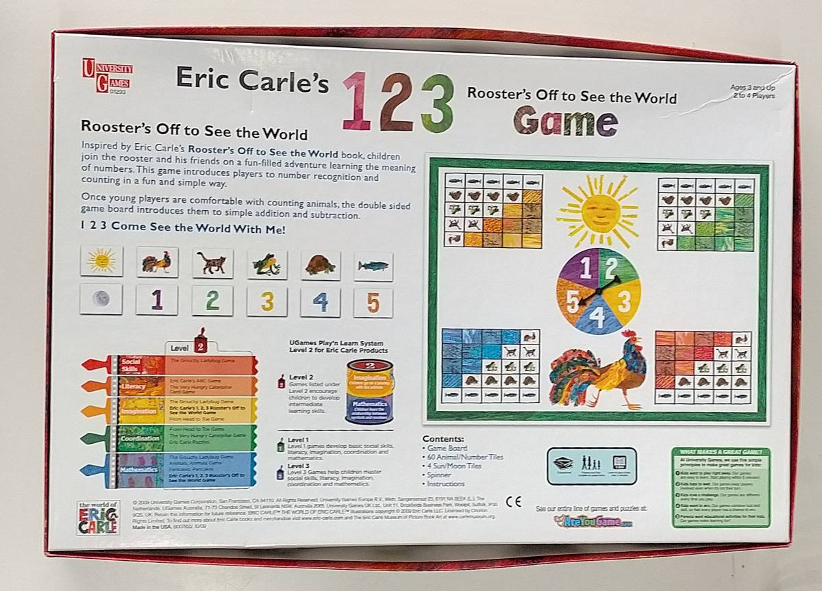 【英語】数字 生き物★エリックカール★ボードゲーム★Eric Carle’s 123 Game_画像2