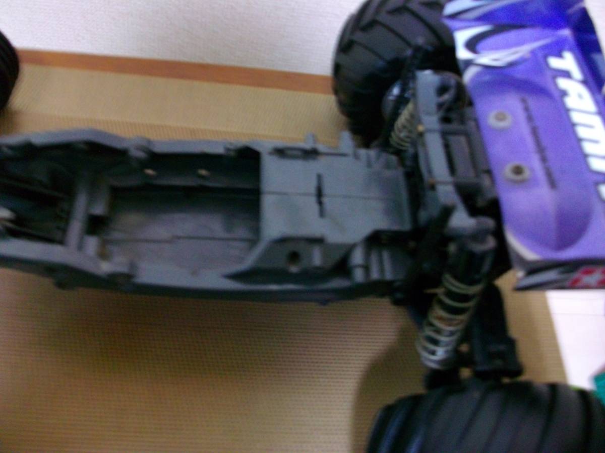 *[ super-discount Medama commodity ] Tamiya DT-03 racing Fighter chassis big tire superior article? mechanism less M attaching parts taking details unknown present condition Junk treat!