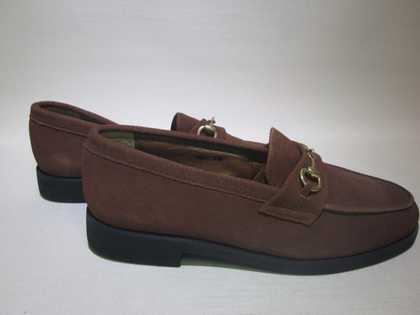 KANSAS 89 original leather n back tea color 24.5. bit attaching slip-on shoes shoes 