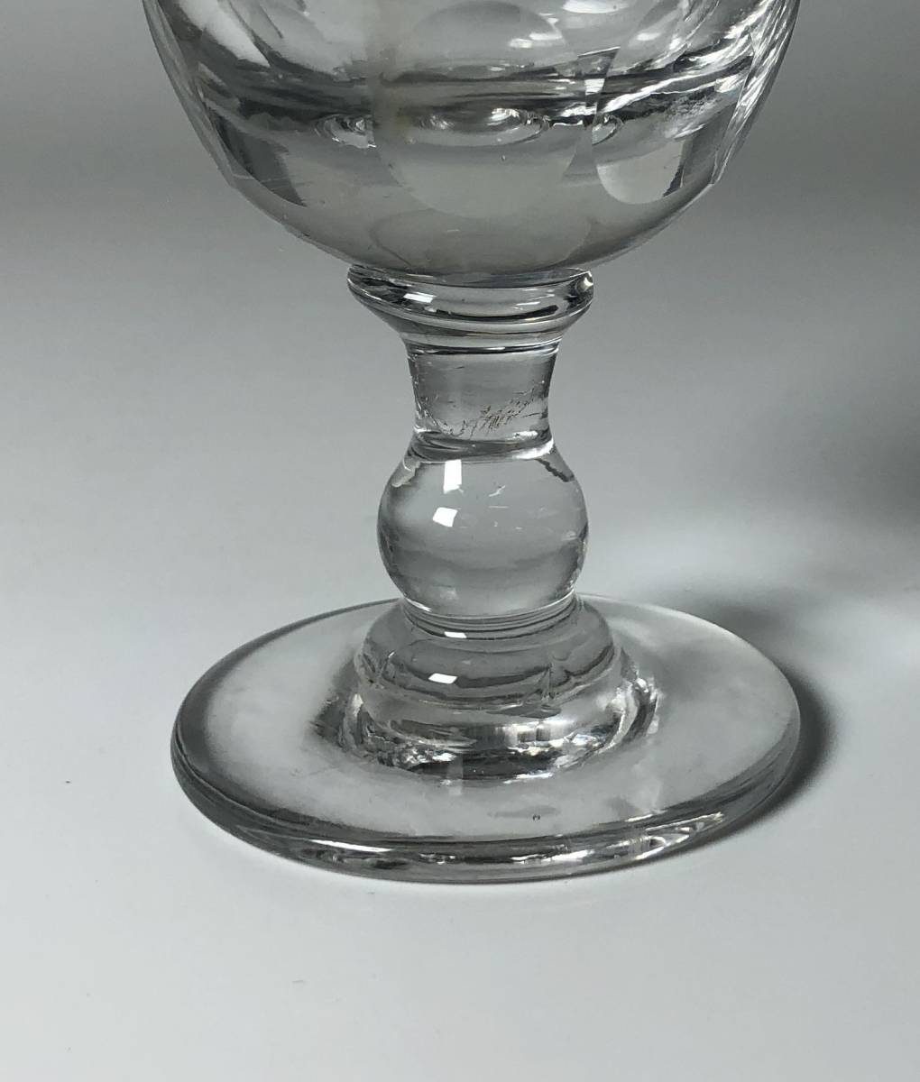 フランス アンティーク trompe-l'oeil 2個セット グラス 皿 テーブル チェア 雑貨_画像4