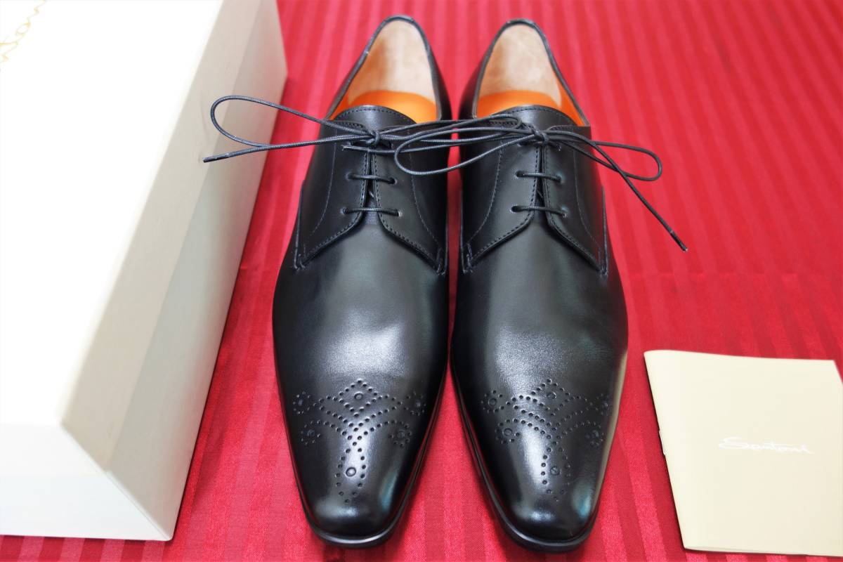 定価10万円↑ 未使用品サントーニビジネスシューズ UK7(US8サイズ