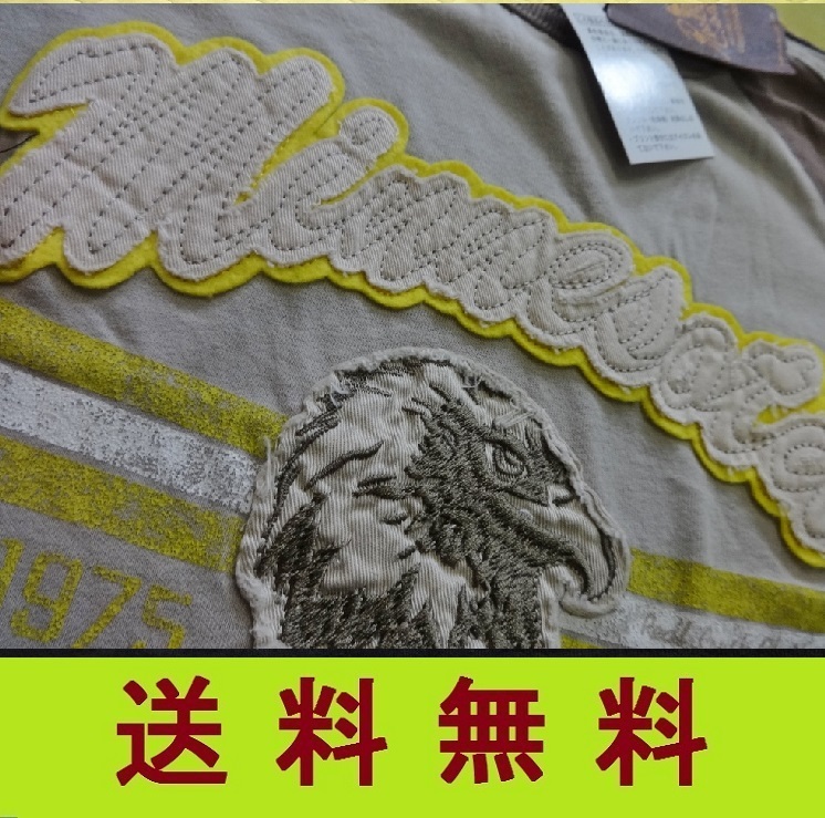 新品 アメカジ Tシャツ KIDS【 １００ cm 】グレーｘブラウン ベースボールHAWKS_画像2