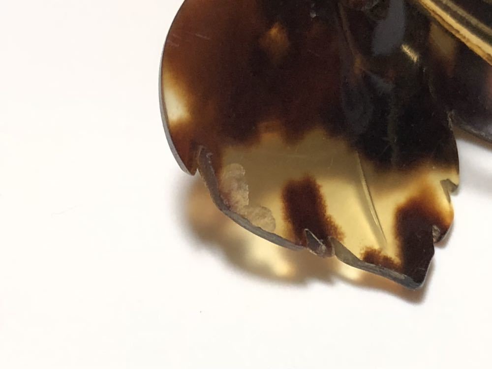 book@ tortoise shell leaf brooch [ inspection / tortoise shell ]