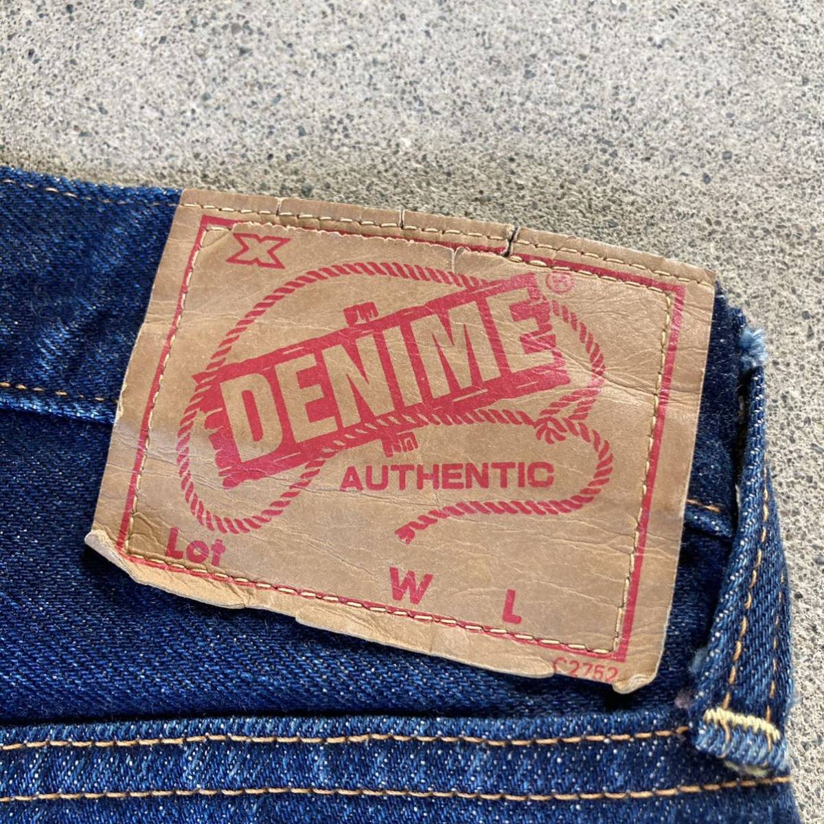 DENIME Denime 60\'s 70\'s переиздание TALON ZIP cell bichi Denim брюки джинсы темно синий 