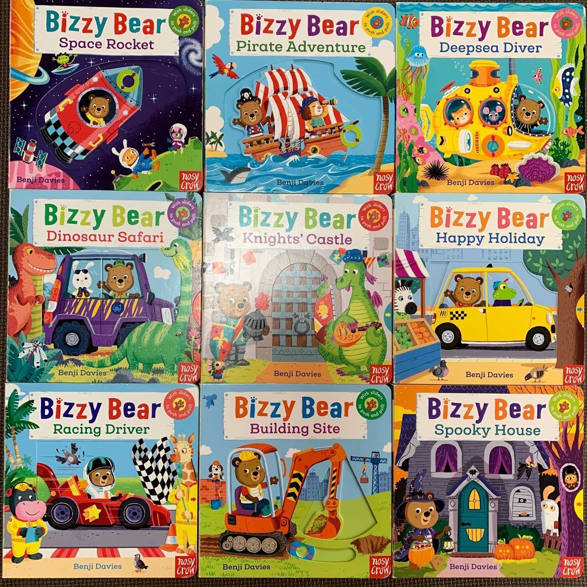 Bizzy Bear 9冊　幼児向け英語仕掛け絵本