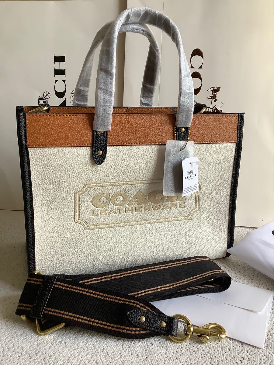 コーチ COACH フィールド トート 30 カラーブロック ウィズ コーチ バッジ〜人気品〜ラスト点〜大特価