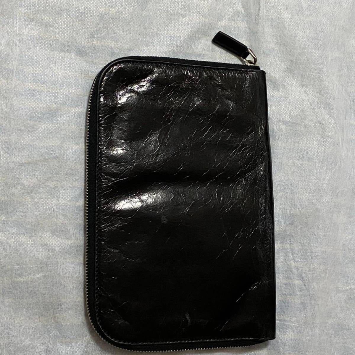 美品 PRADA プラダ トラベルケース VR058T スカル レザー 本革