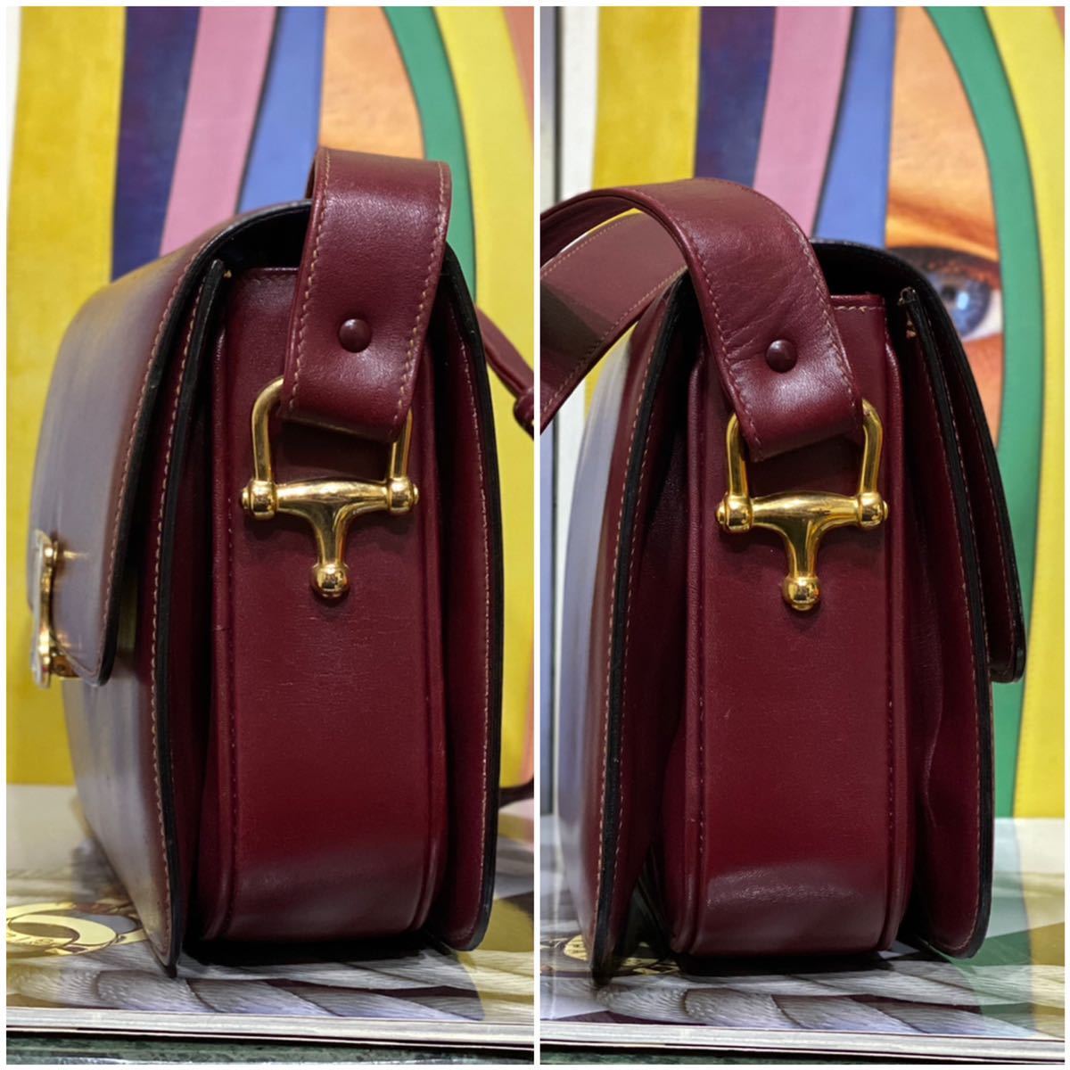 希少 レア VINTAGE OLD CELINE クラシカル ショルダーバッグ ブラゾン