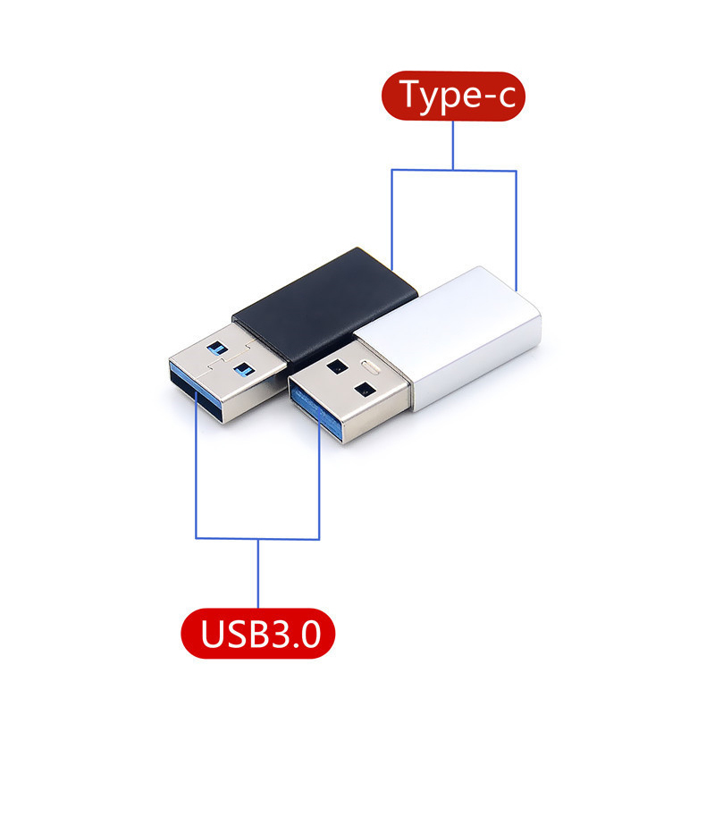 高速データ伝送 Type C (メス) to USB 3.0 (オス) 変換アダプタ 急速充電 小型 軽量 高耐久 合金製 ラップトップ、PC、充電器等対応_画像3