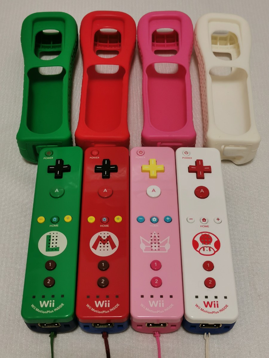 Wiiリモコンプラス マリオシリーズ4本セット(マリオ,ルイージ,ピーチ,キノピオ)