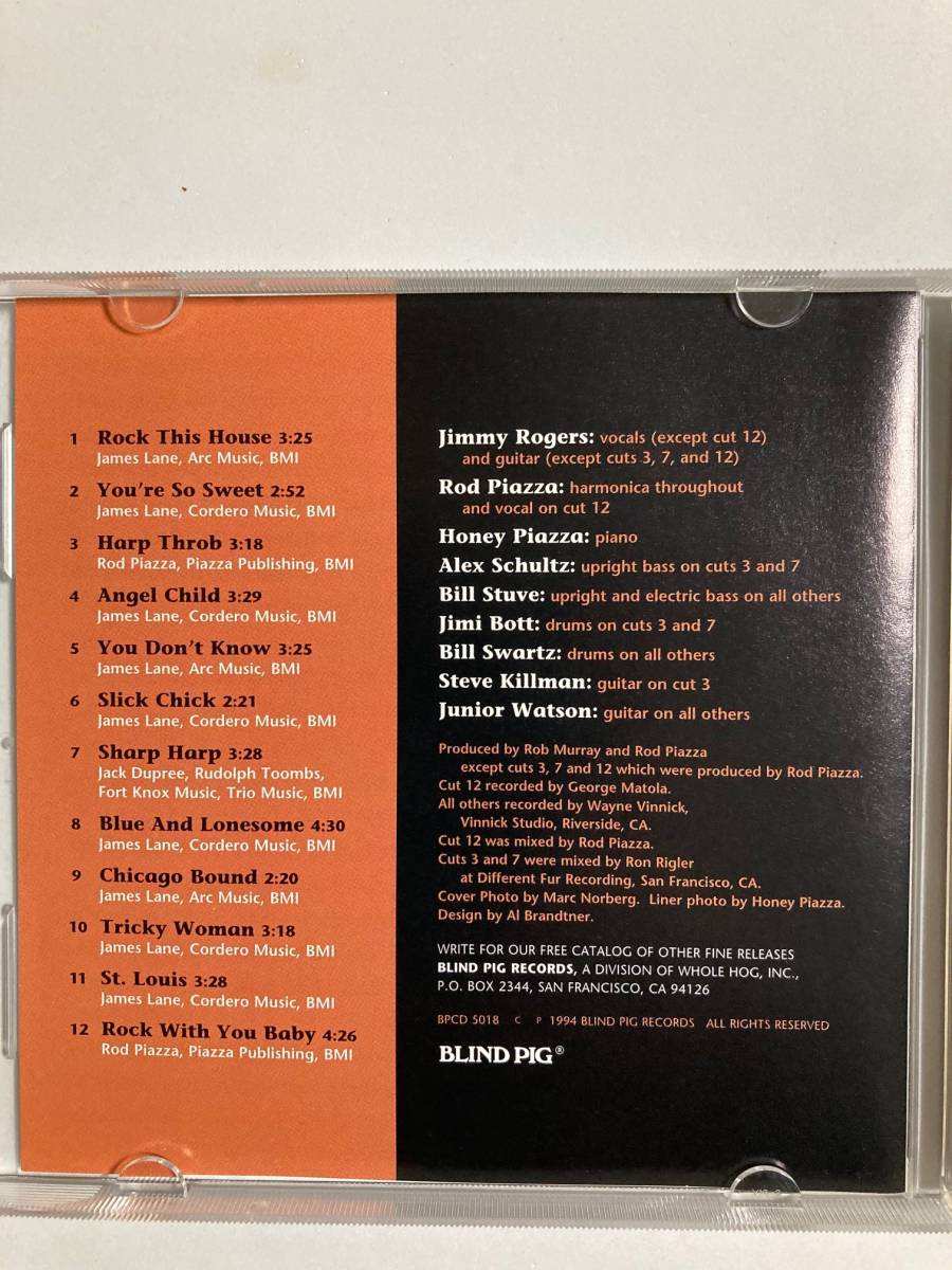 【ブルース】ジミー・ロジャース (JIMMY ROGERS)「Feelin’ Good」(レア）中古CD、USオリジナル初盤、BL-775の画像4