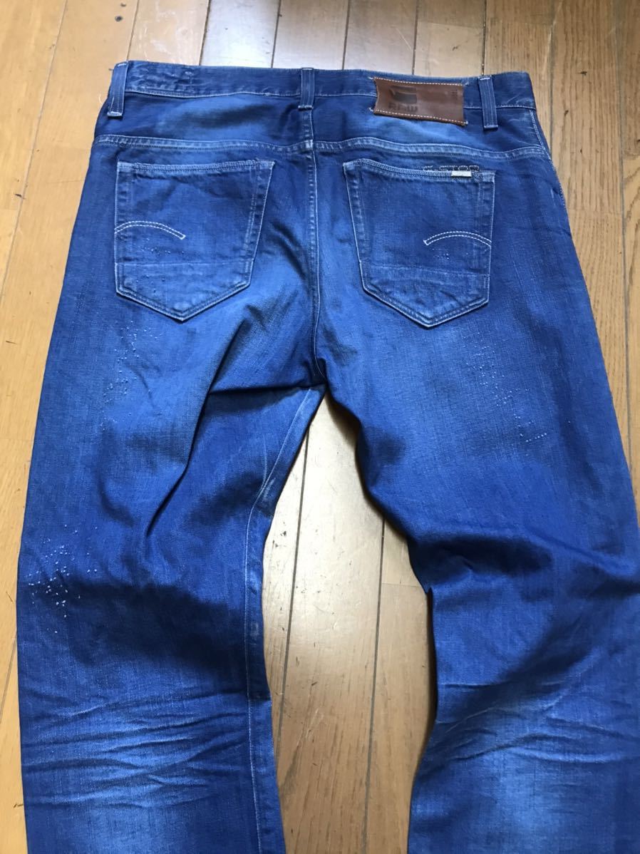 O-6 G-STAR RAW デニムパンツ　コットンパンツ　W34 イタリア製　3301_画像5