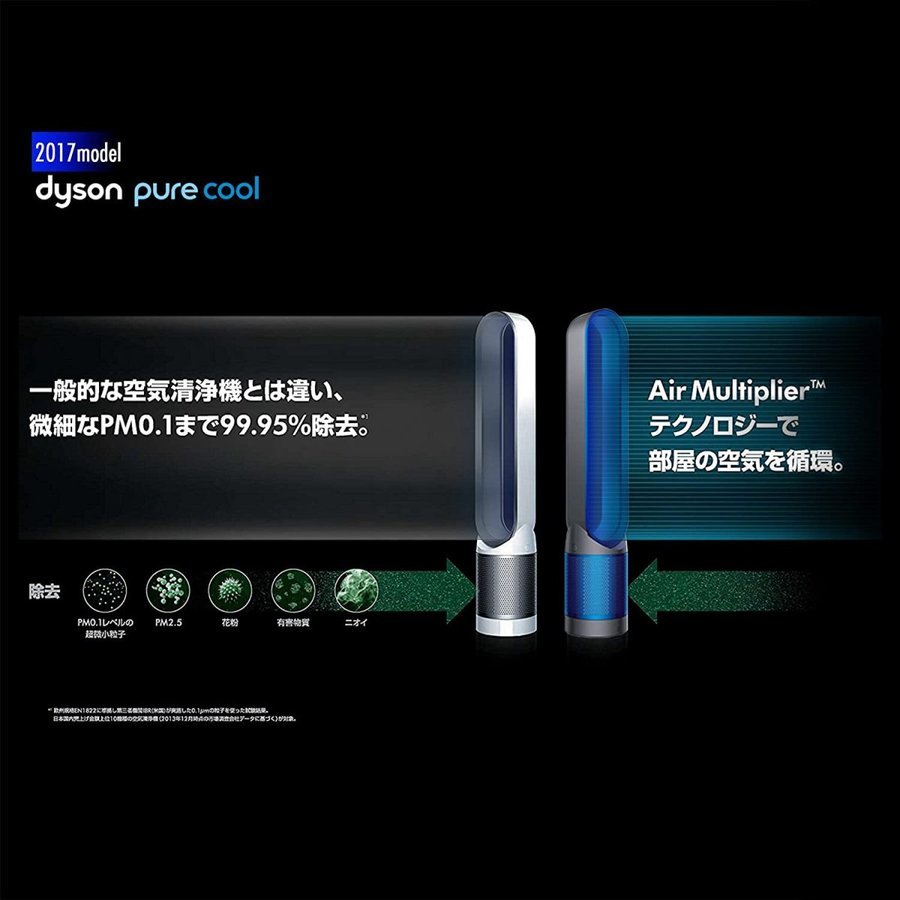 新品未使用 ダイソン ピュアクール Dyson Pure Cool TP00 WS ホワイト/シルバー 空気清浄機 サーキュレーター 扇風機 年間を通して使用可能_画像2
