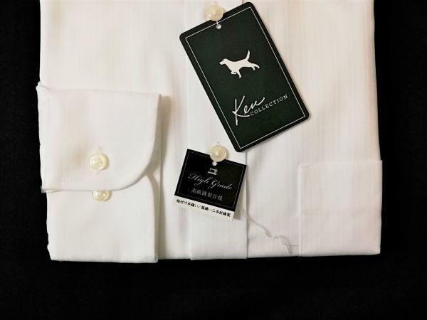 KENCOLLECTION メンズ 長袖Yシャツ ◆75-01　L ワイドカラー ビジネス サラリーマン 会社員_画像4