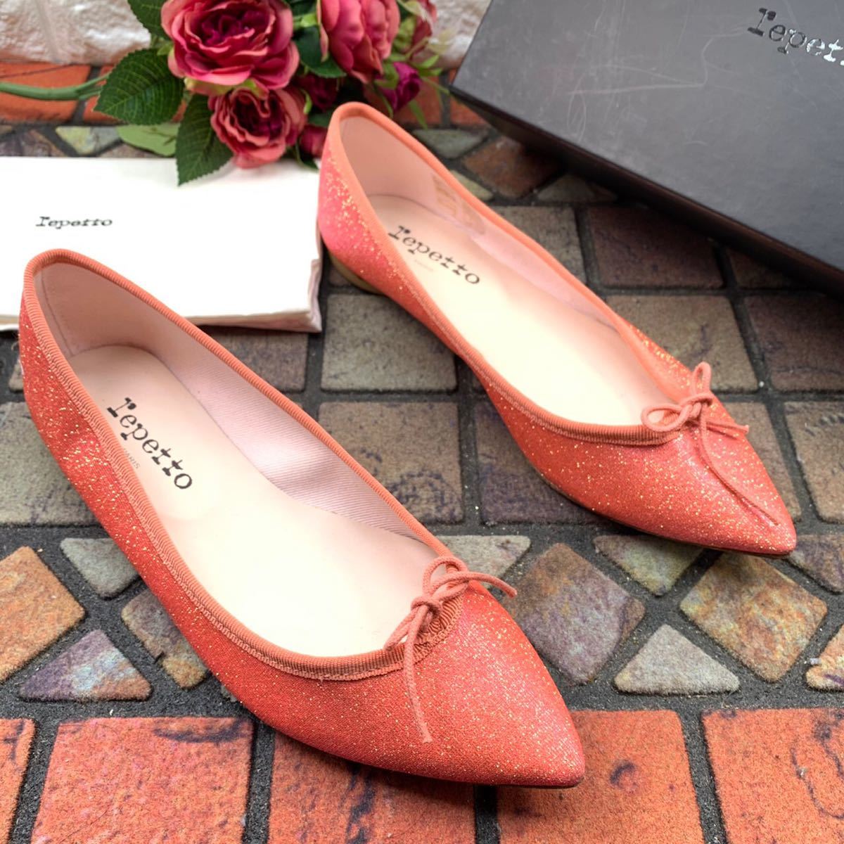 本物 repetto レディース 即決 24.0cm レペット バレエシューズ