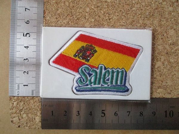SALEMタバコ国旗『スペイン』刺繍ワッペン/SPAIN観光地レース旅行アップリケ販促品フラッグ喫煙オマケおまけ廃盤_画像5