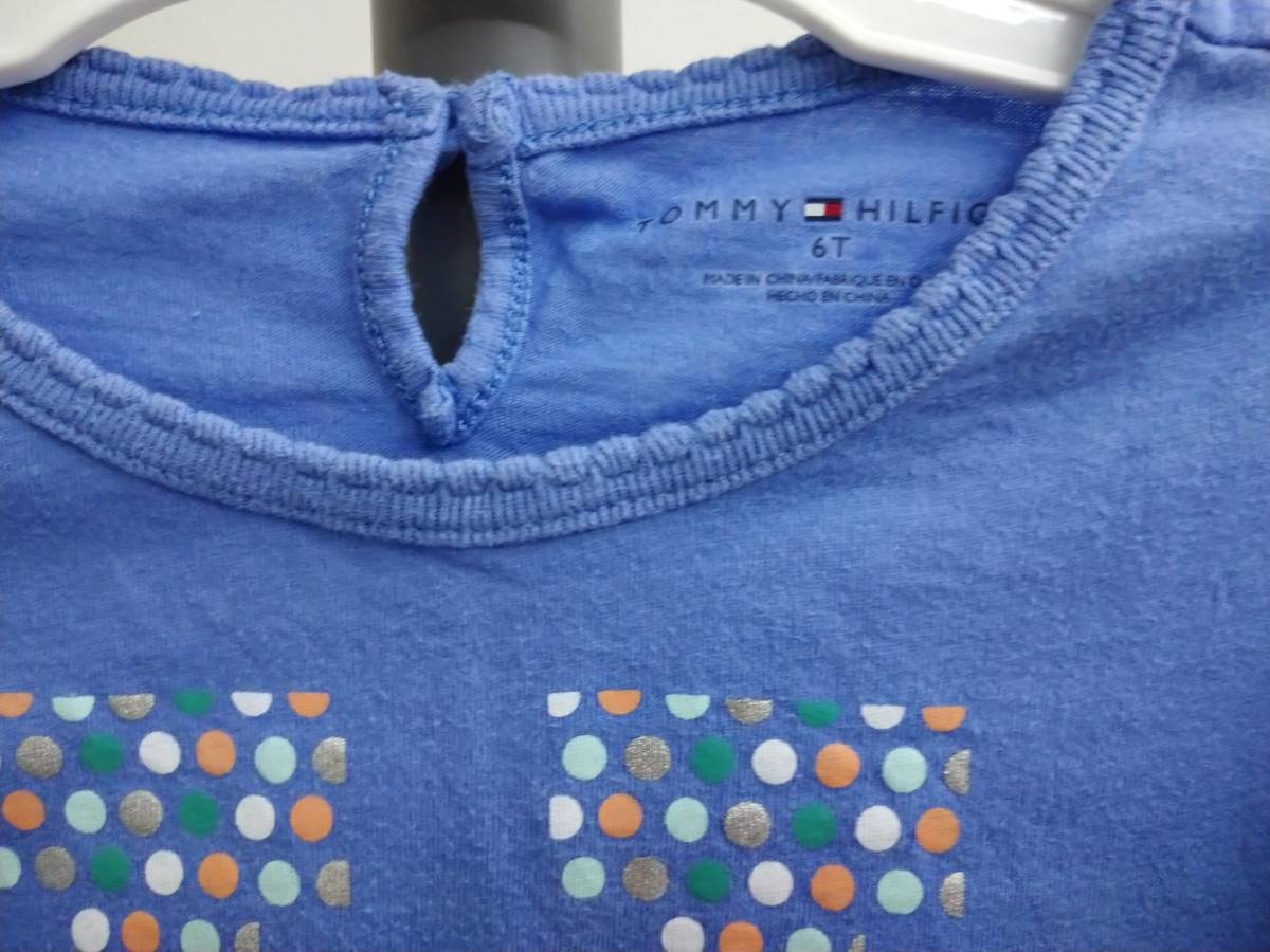 TOMMY HILFIGER トミーヒルフィガー キッズ 長袖Tシャツ ブルー 6T(約120cm)_画像2