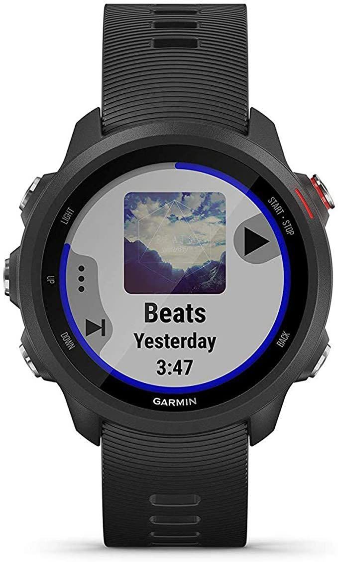 新品★送料無料★GARMIN(ガーミン) ランニングウォッチ ForeAthlete 245 Music 音楽再生機能 心拍 歩数 防水 ブラックレッド_画像1