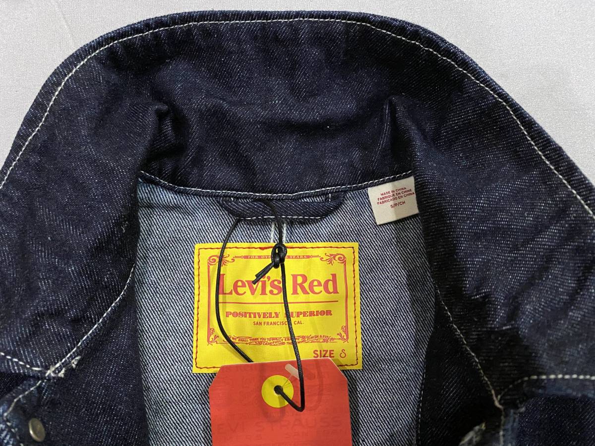 ※LEVI'S RED POSITIVELY SUPERIOR リーバイス レッド 濃紺 デニム カバーオール ジャケット S　　　　　　 BJBA.E　　_画像5