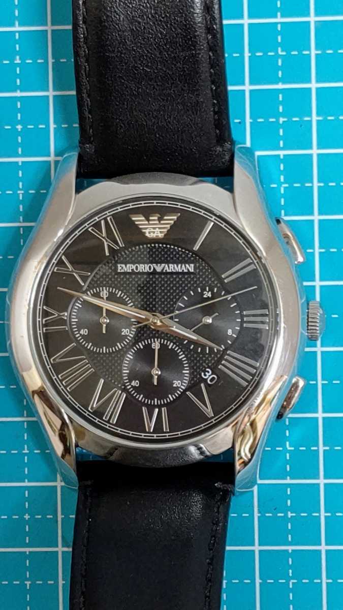 エンポリオアルマーニ 腕時計 メンズ クロノグラフ 革ベルト AR1700 新品 腕時計(アナログ)