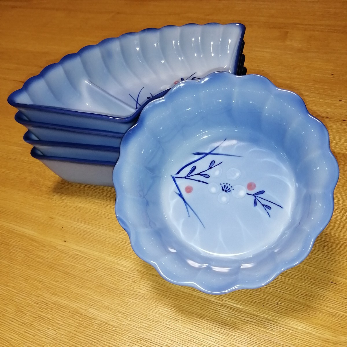 オードブル皿 扇形鉢＆丸鉢セット