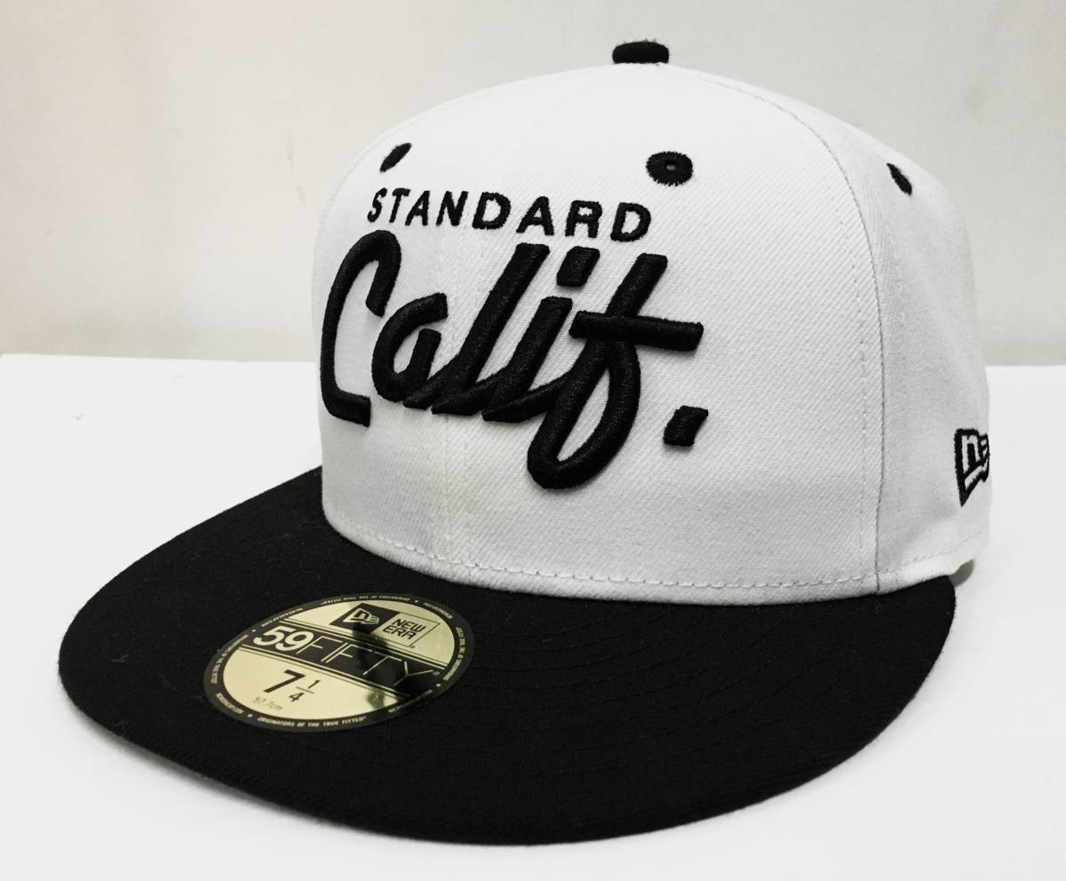STANDARD CALIFORNIA NEW ERA 59FIFTY CAP 71/4 57.7cm 白黒 スタンダードカリフォルニア ニューエラ ロゴ刺繍 キャップ 帽子 スタカリ SD_画像1