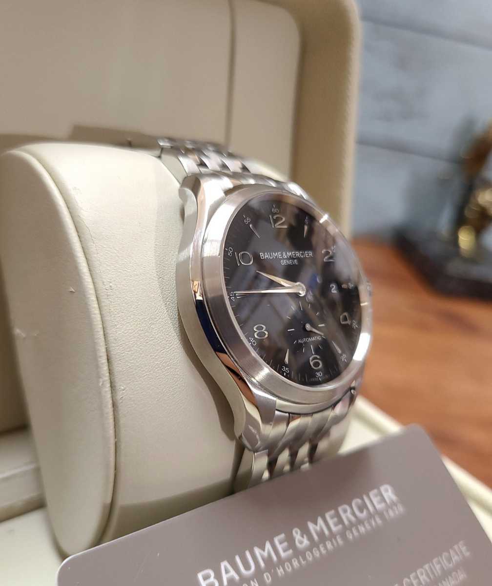 美品☆ボーム＆メルシエ BAUME&MERCIER クリフトン スモールセコンド スモセコ 裏透け M0A10100 メンズ 腕時計 自動巻き_画像3