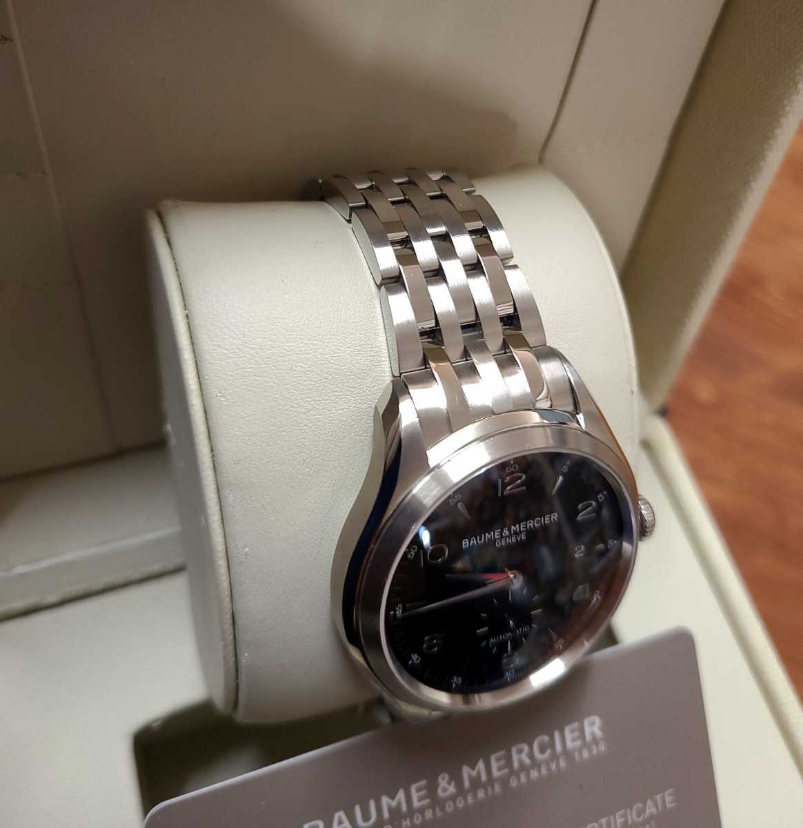 美品☆ボーム＆メルシエ BAUME&MERCIER クリフトン スモールセコンド スモセコ 裏透け M0A10100 メンズ 腕時計 自動巻き_画像4