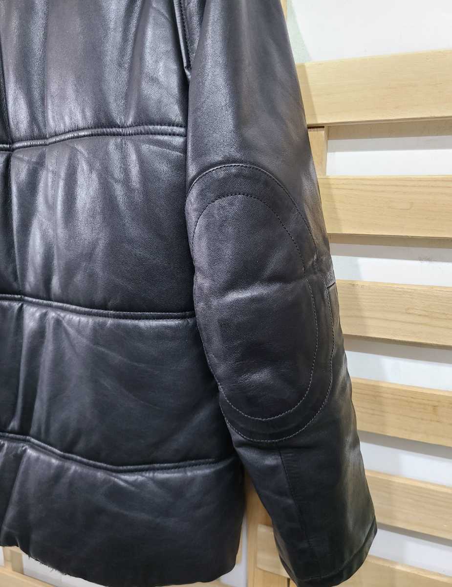 美品 ALEXANDER WANG H&M コラボ 中綿 レザージャケット ダブルライダース メンズS ブラック アレキサンダーワン