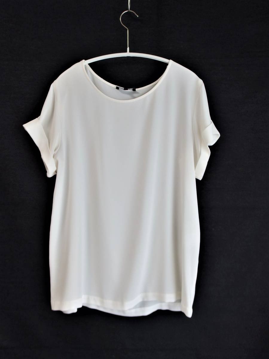 Theory theory * short sleeves blouse cut and sewn ivory white S size 