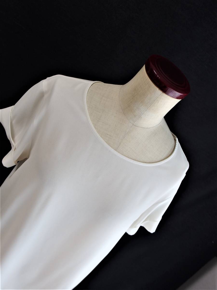 Theory theory * short sleeves blouse cut and sewn ivory white S size 