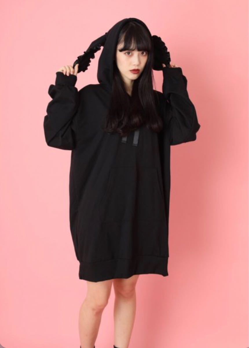 Paypayフリマ Ank Rouge Lapin Bigパーカー ブラック M アンクルージュ うさ耳パーカー 黒 フード付きワンピース 福袋 Paypayフリマ Ank Rouge Lapin Bigパーカー ブラック M アンクルージュ うさ耳パーカー 黒 フード付きワンピース 福袋