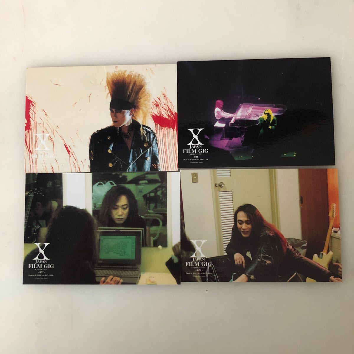 XJAPAN FILM GIG トレーディングカード 4枚 エックスジャパン 2002年 PATA TOSHI YOSHIKI