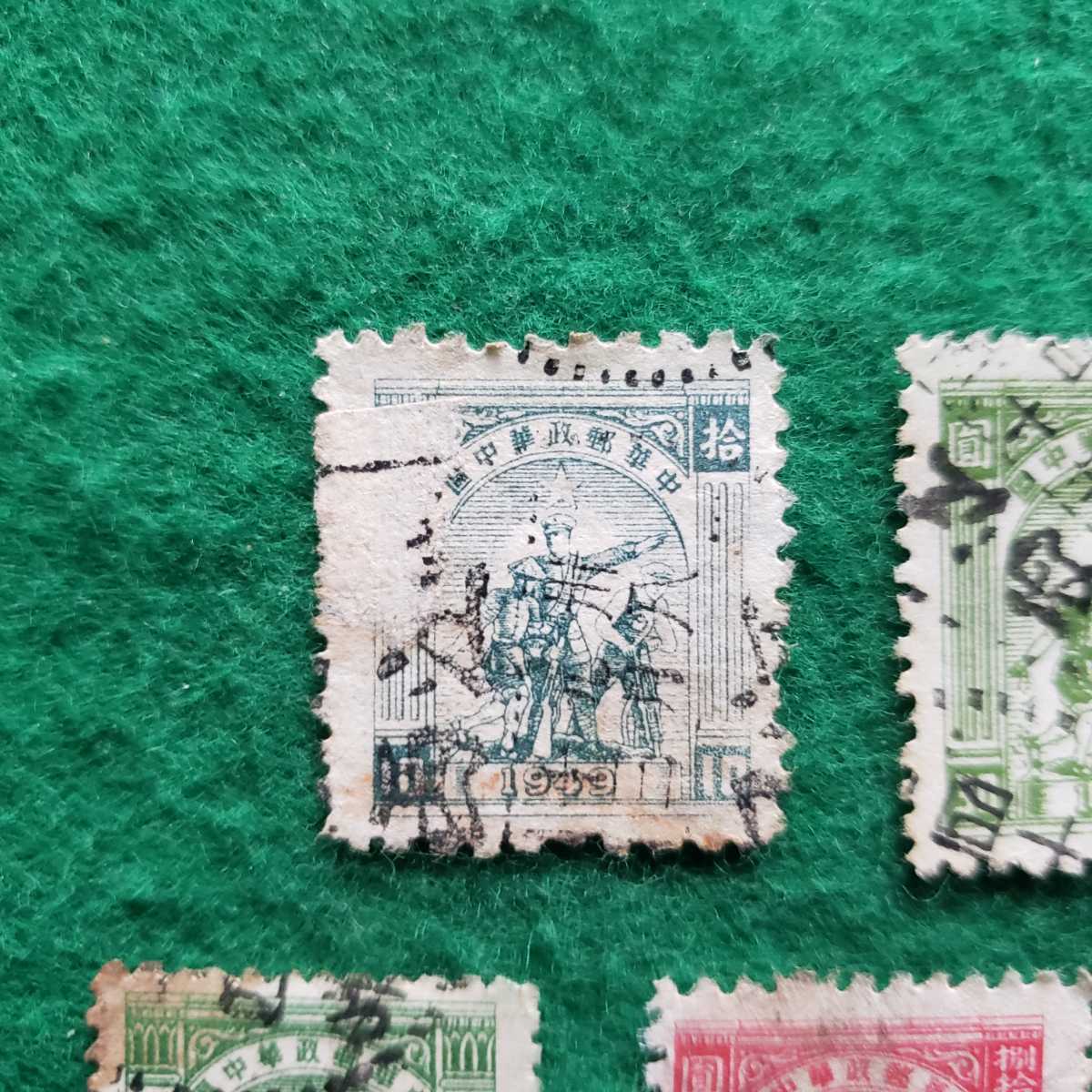 中国切手 1949 中華郵政華中 ★5種《使用済》_画像3