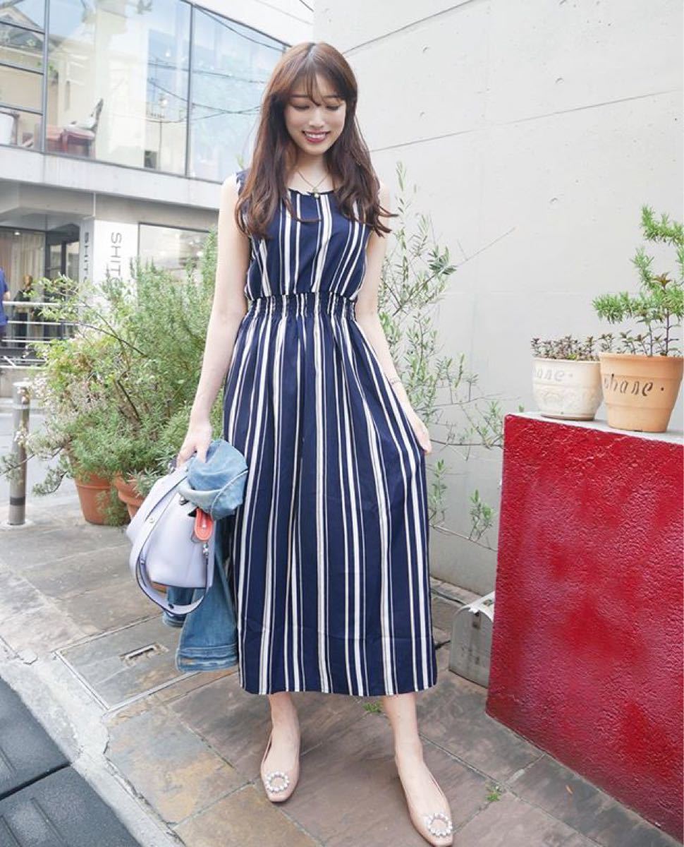 Paypayフリマ Fifth 新品 星玲奈 マルチカラーストライプワンピース Paypayフリマ Fifth 新品 星玲奈 マルチカラーストライプワンピース