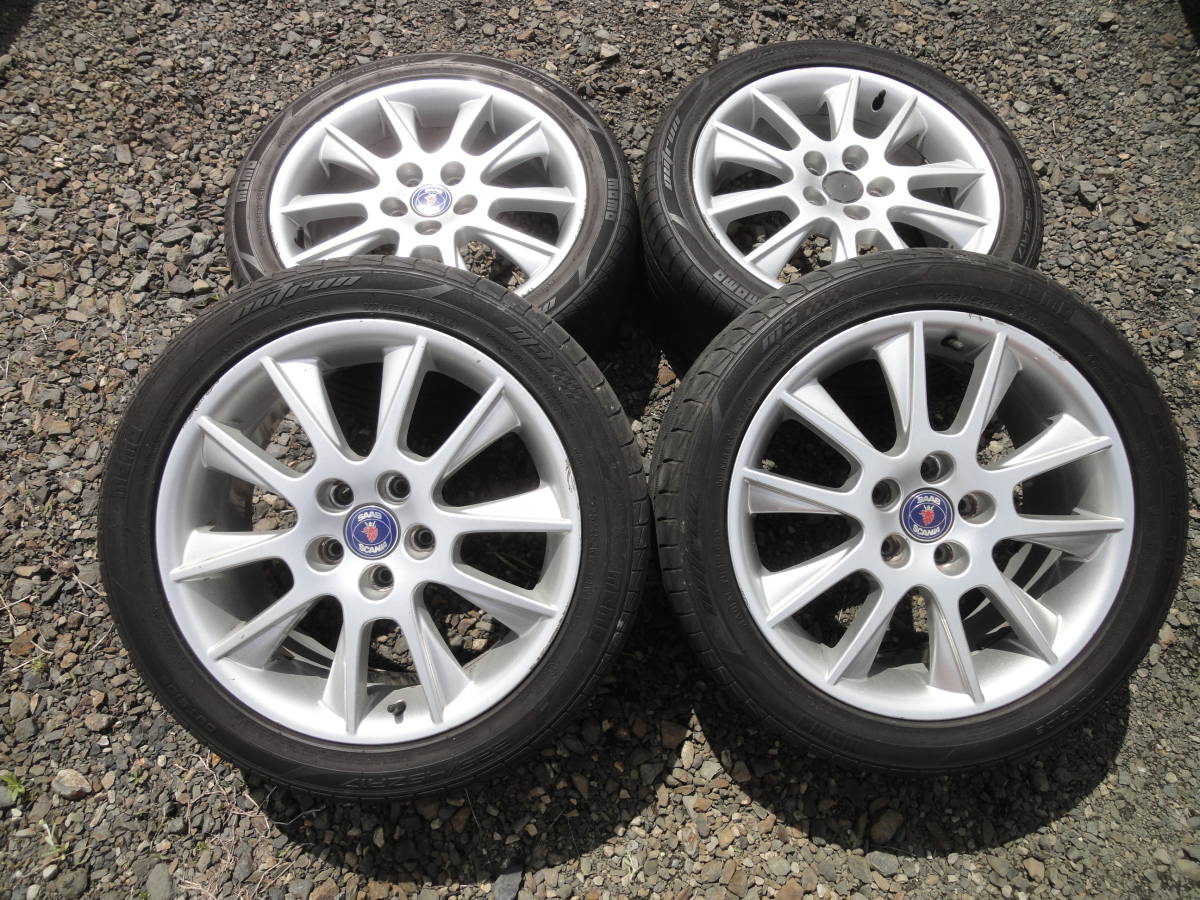 サーブ 9-5 Aero エアロ 純正17インチアルミホイール BBS RD136 ＆MOMO Auturn M3 225/45ZR17 希少品！Saab_サーブ 9-5 エアロ純正ホイールです！